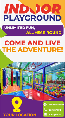Custom Rack Cards Multiple Sizes Indoor Playground
