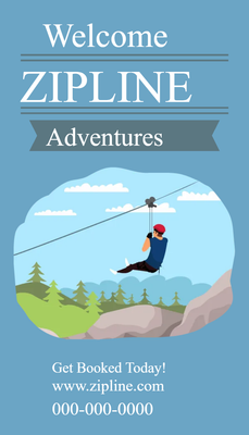 Custom Rack Cards Multiple Sizes Zipline