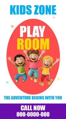 Custom Rack Cards Multiple Sizes Play Room