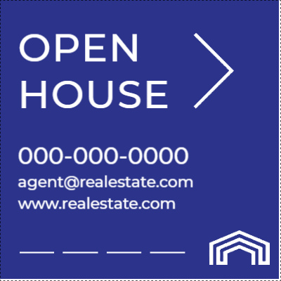 Custom Outdoor Yard Signs Multiple Sizes Open House