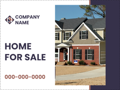 Custom Outdoor Yard Signs Multiple Sizes Home for Sale