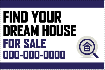 Custom Outdoor Yard Signs Multiple Sizes Dream Home