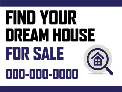 Custom Outdoor Yard Signs Multiple Sizes Dream Home