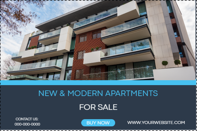Custom Outdoor Yard Signs Multiple Sizes New Apartments
