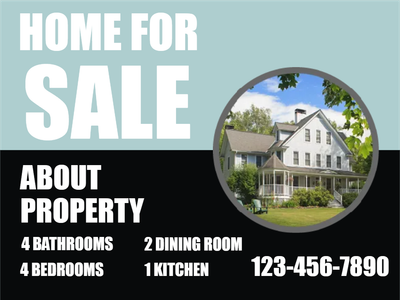 Custom Outdoor Yard Signs Multiple Sizes Home For Sale