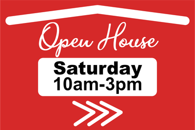 Custom Outdoor Yard Signs Multiple Sizes Open House Saturday
