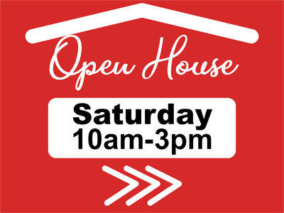 Custom Outdoor Yard Signs Multiple Sizes Open House Saturday