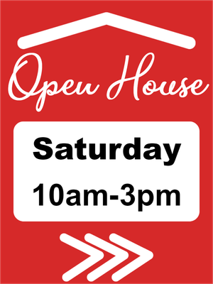 Custom Outdoor Yard Signs Multiple Sizes Open House Saturday