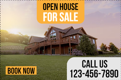 Custom Outdoor Yard Signs Multiple Sizes Open House Sale