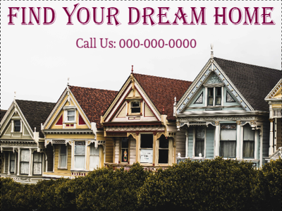 Custom Outdoor Yard Signs Multiple Sizes Your Dream Home