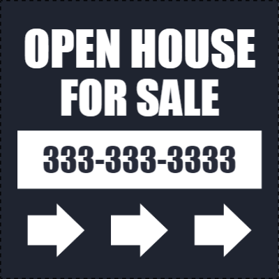 Custom Outdoor Yard Signs Multiple Sizes Real Estate Open House