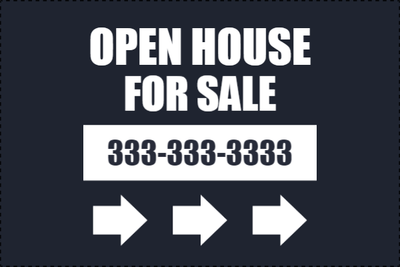 Custom Outdoor Yard Signs Multiple Sizes Real Estate Open House