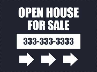 Custom Outdoor Yard Signs Multiple Sizes Real Estate Open House