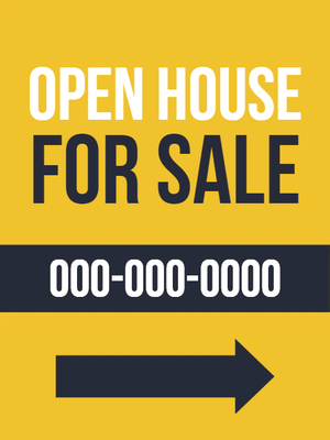 Custom Outdoor Yard Signs Multiple Sizes Open House Sale