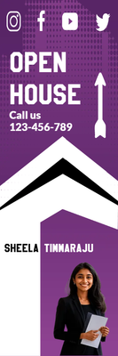 Custom Outdoor Yard Signs Multiple Sizes Open House Sheela