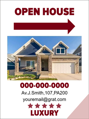 Custom Outdoor Yard Signs Multiple Sizes Open House Luxury