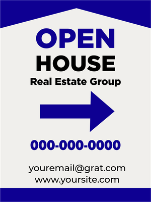 Custom Outdoor Yard Signs Multiple Sizes Real Estate Group Open House