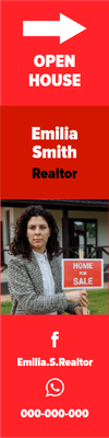 Custom Outdoor Yard Signs Multiple Sizes Emilia Smith Realtor Open House