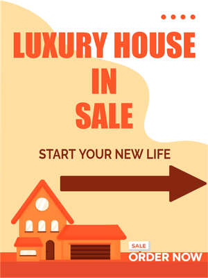 Custom Outdoor Yard Signs Multiple Sizes Luxury House in Sale