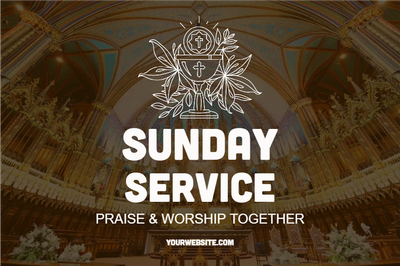Custom Outdoor Yard Signs Multiple Sizes Sunday Service