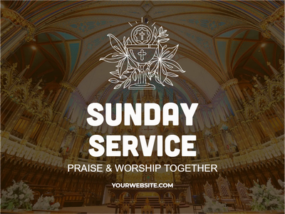 Custom Outdoor Yard Signs Multiple Sizes Sunday Service