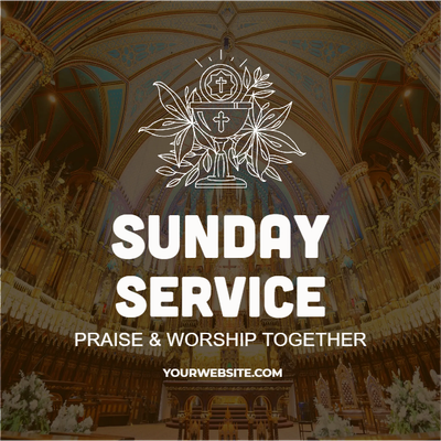 Custom Outdoor Yard Signs Multiple Sizes Sunday Service