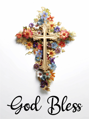 Custom Outdoor Yard Signs Multiple Sizes God Bless Cross