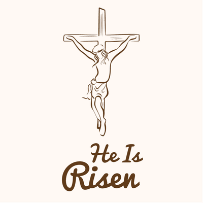 Custom Outdoor Yard Signs Multiple Sizes He Is Risen Cross