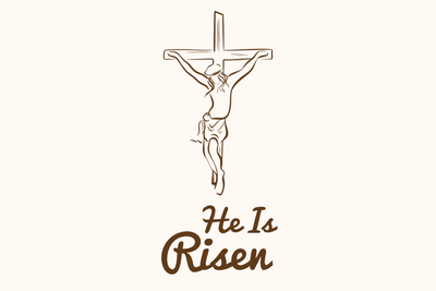 Custom Outdoor Yard Signs Multiple Sizes He Is Risen Cross