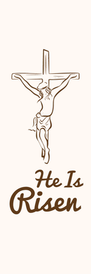 Custom Outdoor Yard Signs Multiple Sizes He Is Risen Cross