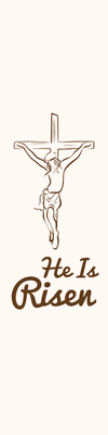 Custom Outdoor Yard Signs Multiple Sizes He Is Risen Cross
