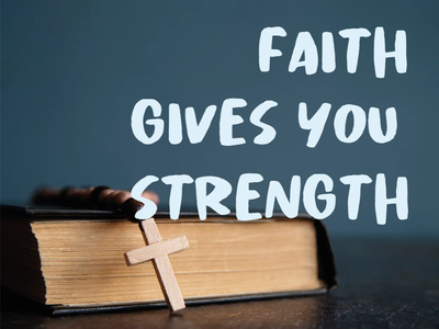 Custom Outdoor Yard Signs Multiple Sizes Faith Gives You Strength