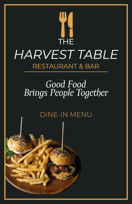 Custom Restaurant Menus Multiple Sizes Dine-in