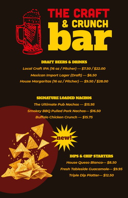 Custom Restaurant Menus Multiple Sizes Nachos