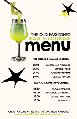 Custom Restaurant Menus Multiple Sizes Classic
