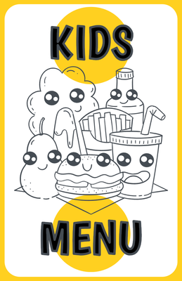 Custom Restaurant Menus Multiple Sizes Coloring Kids Menu
