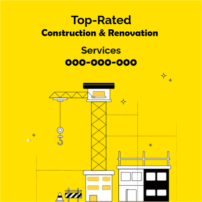 Custom Outdoor Yard Signs Multiple Sizes Top rated Construction and Renovation