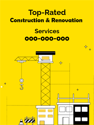 Custom Outdoor Yard Signs Multiple Sizes Top rated Construction and Renovation