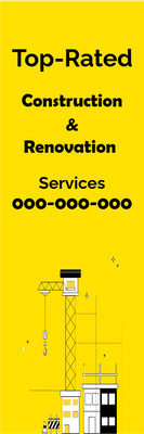 Custom Outdoor Yard Signs Multiple Sizes Top rated Construction and Renovation