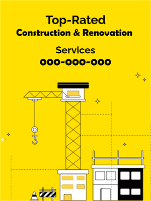 Custom Outdoor Yard Signs Multiple Sizes Top rated Construction and Renovation