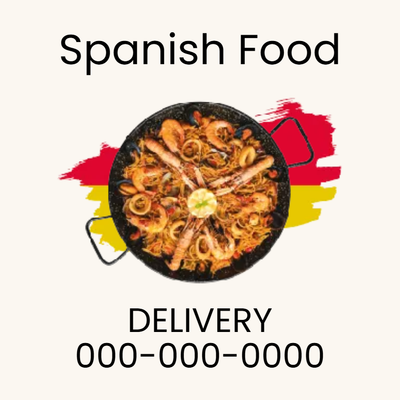 Custom Outdoor Yard Signs Multiple Sizes Spanish Food