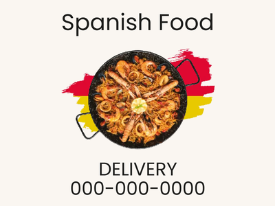 Custom Outdoor Yard Signs Multiple Sizes Spanish Food