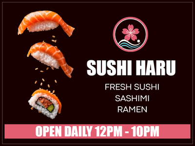 Custom Outdoor Yard Signs Multiple Sizes Sushi
