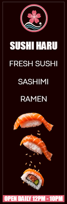 Custom Outdoor Yard Signs Multiple Sizes Sushi