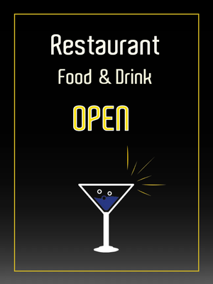 Custom Outdoor Yard Signs Multiple Sizes Restaurant Food and Drink