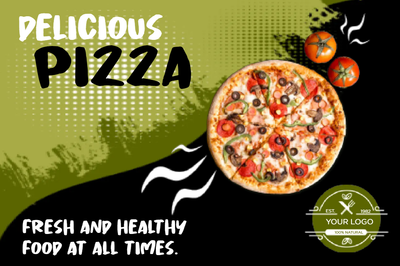 Custom Outdoor Yard Signs Multiple Sizes Delicious Pizza