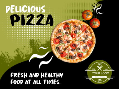 Custom Outdoor Yard Signs Multiple Sizes Delicious Pizza