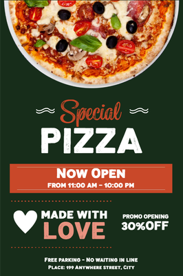 Custom Outdoor Yard Signs Multiple Sizes Special Pizza