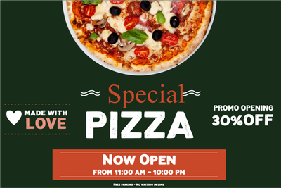 Custom Outdoor Yard Signs Multiple Sizes Special Pizza