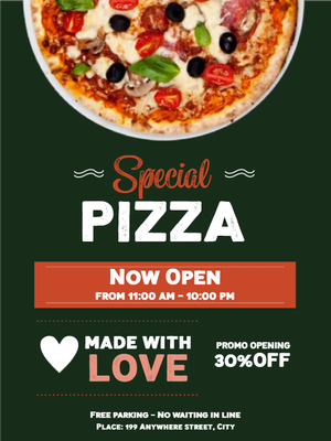 Custom Outdoor Yard Signs Multiple Sizes Special Pizza